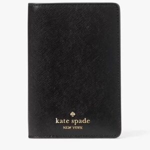 Kate Spade Madison Black Passport Holder NWT